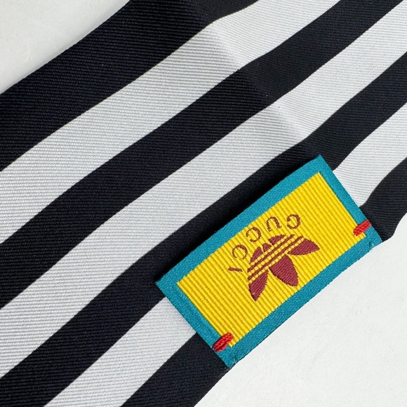 Gucci X Adidas Striped Silk Neck Bow 🔥🔥👀👀 - Picture 8 of 12